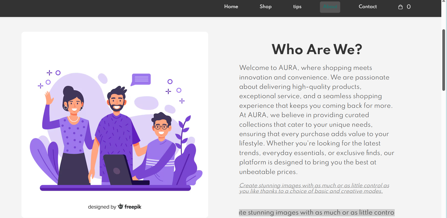 AURA mobile preview